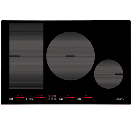 Placa de Indução Cata INSB 8021 BK | 4 zonas, 7.2kW, Controlo Tátil
