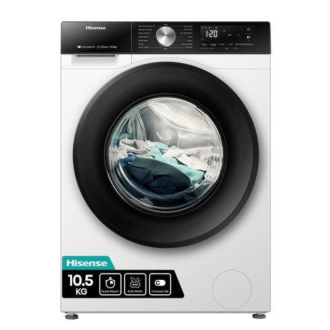 Máquina de Lavar Roupa Hisense WF3S1043BW3 | 10.5kg, 1400 rpm