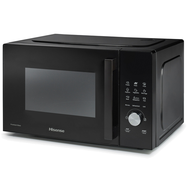 Micro-ondas Hisense H23MOBSD1HG | 23L, 800W Micro-ondas, 1000W Grill, Preto