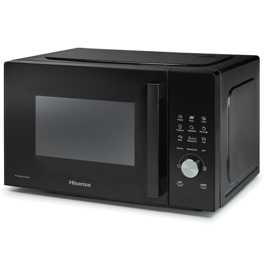 Micro-ondas Hisense H23MOBSD1HG | 23L, 800W Micro-ondas, 1000W Grill, Preto
