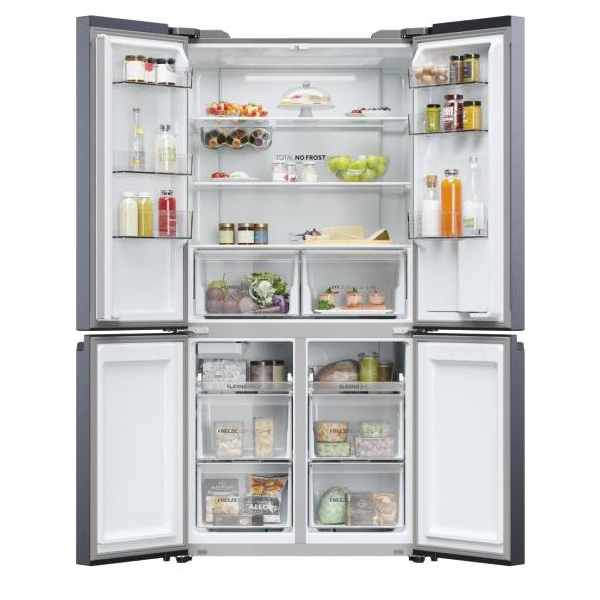 Frigorífico Haier HCR5919EHMB | 528L, Preto Escovado, No Frost
