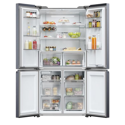 Frigorífico Haier HCR5919EHMB | 528L, Preto Escovado, No Frost