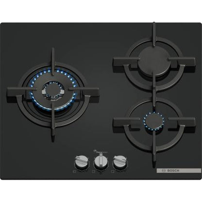 Placa a Gás Bosch PPC6A6I10 | 3 Queimadores, FlameSelect, Vidro