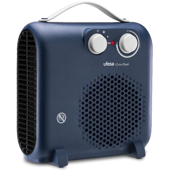 Termoventilador UFESA Crux Dual Blue | 2000W, 3 níveis, Termóstato