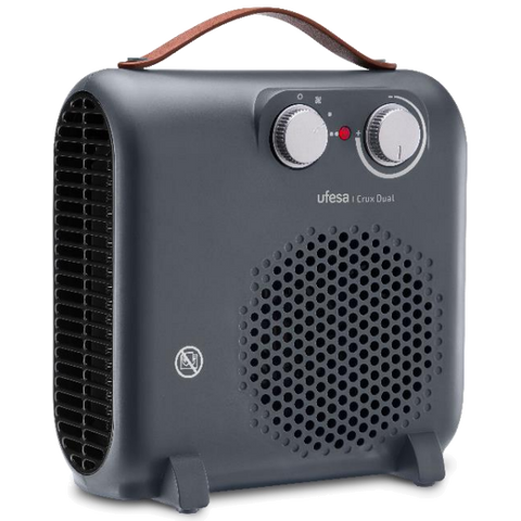 Termoventilador UFESA Crux Dual Grey | 2000W, 3 níveis, Termóstato