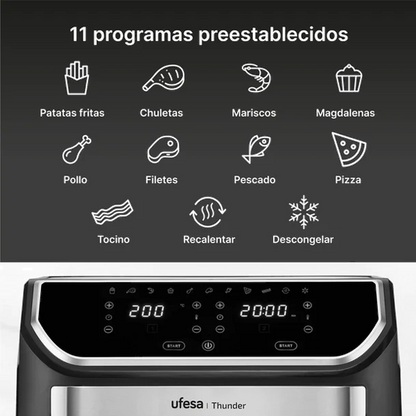 Fritadeira UFESA Thunder | 9L, 1700W, 11 Programas