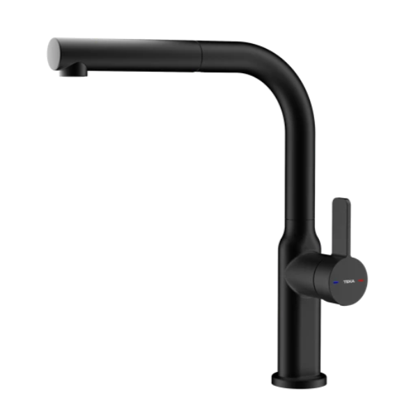 Misturadora TEKA Oval 938 BK | Cano Giratório, Chuveiro Extraível, Filtro Anticalcário