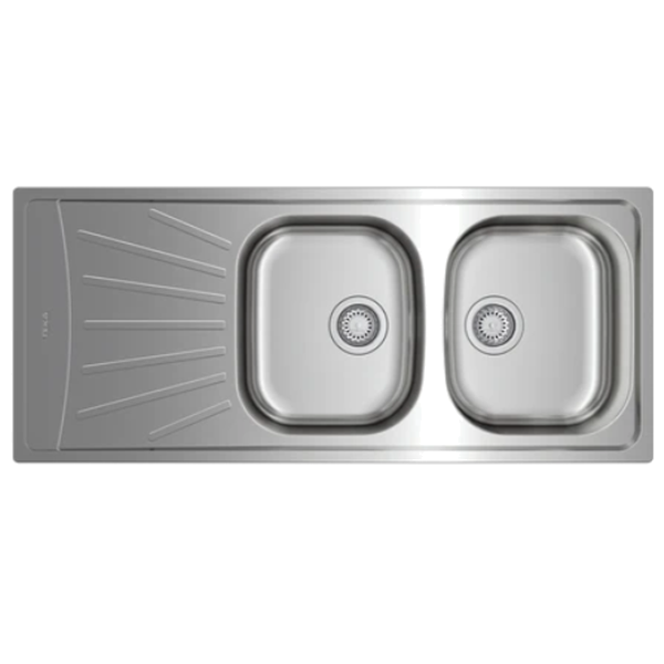 Lava Loiça TEKA Starbright 80 E-xp | 2 bacias, Inox, 80cm