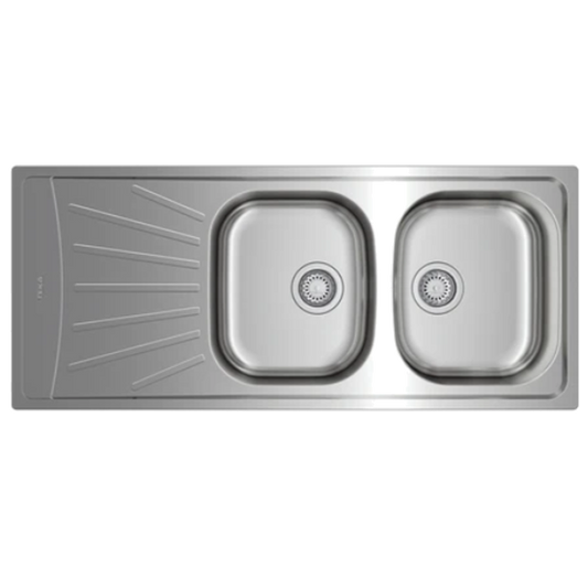 Lava Loiça TEKA Starbright 80 E-xp | 2 bacias, Inox, 80cm