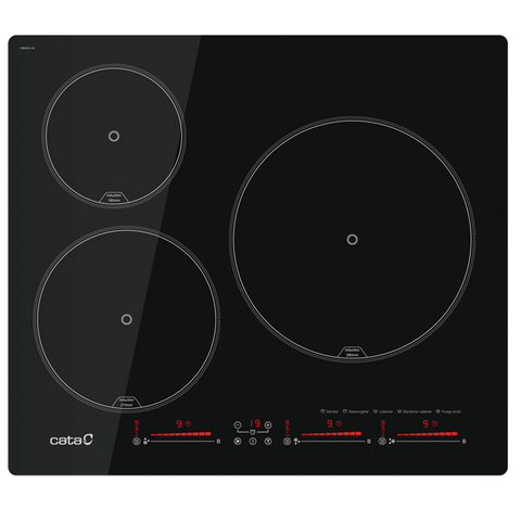 Placa de Indução Cata IBS 63032 | 3 zonas, Booster, 7.1kW