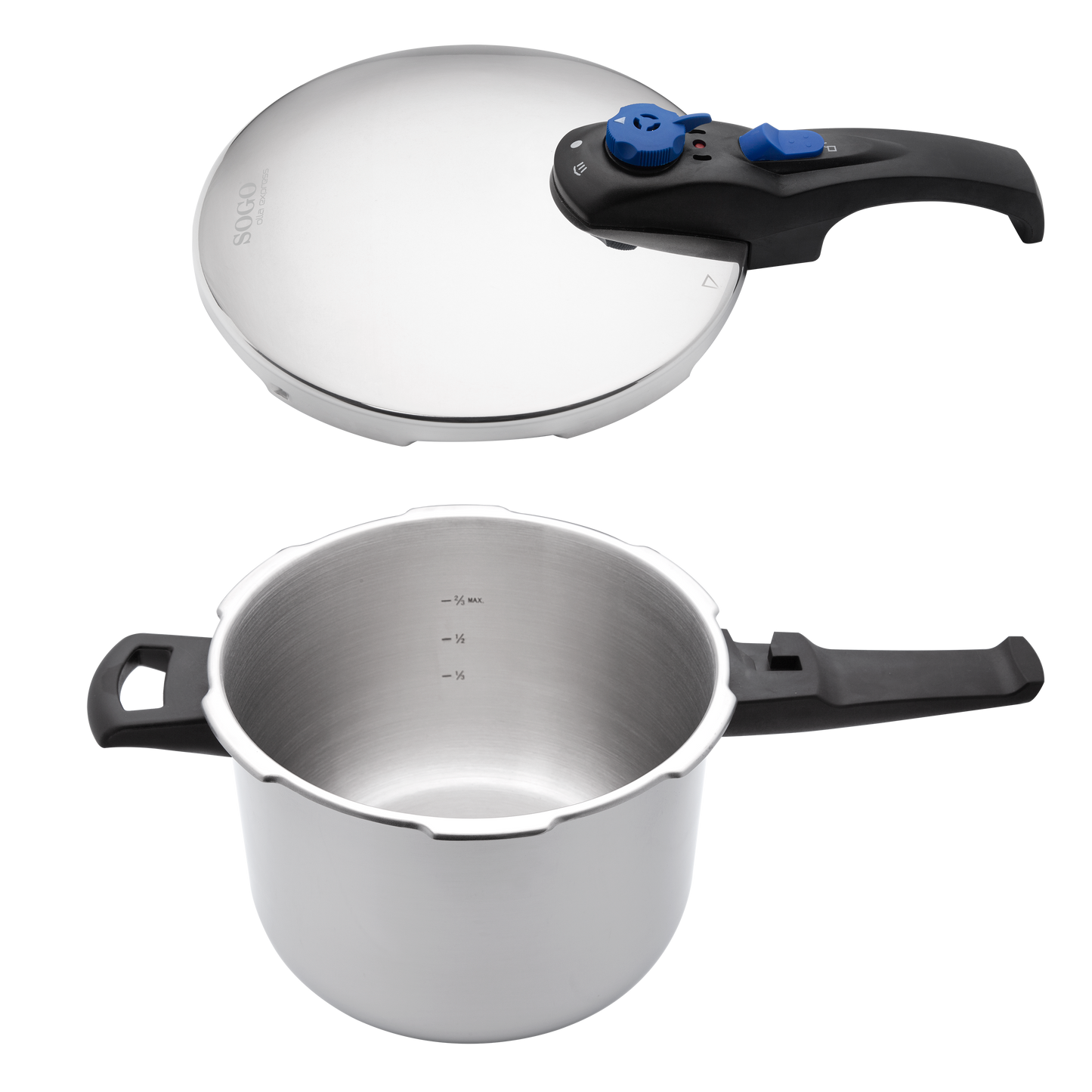 Panela de Pressão Sogo OLLSS25105 | 6L, 22cm, Inox