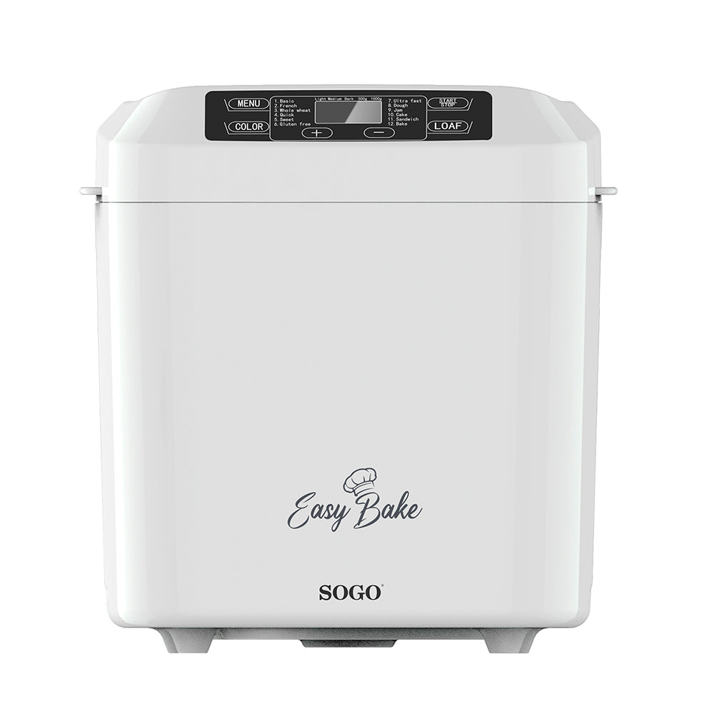 Máquina de Pão Sogo PANSS10722 | 1kg, 12 programas, Ecrã digital