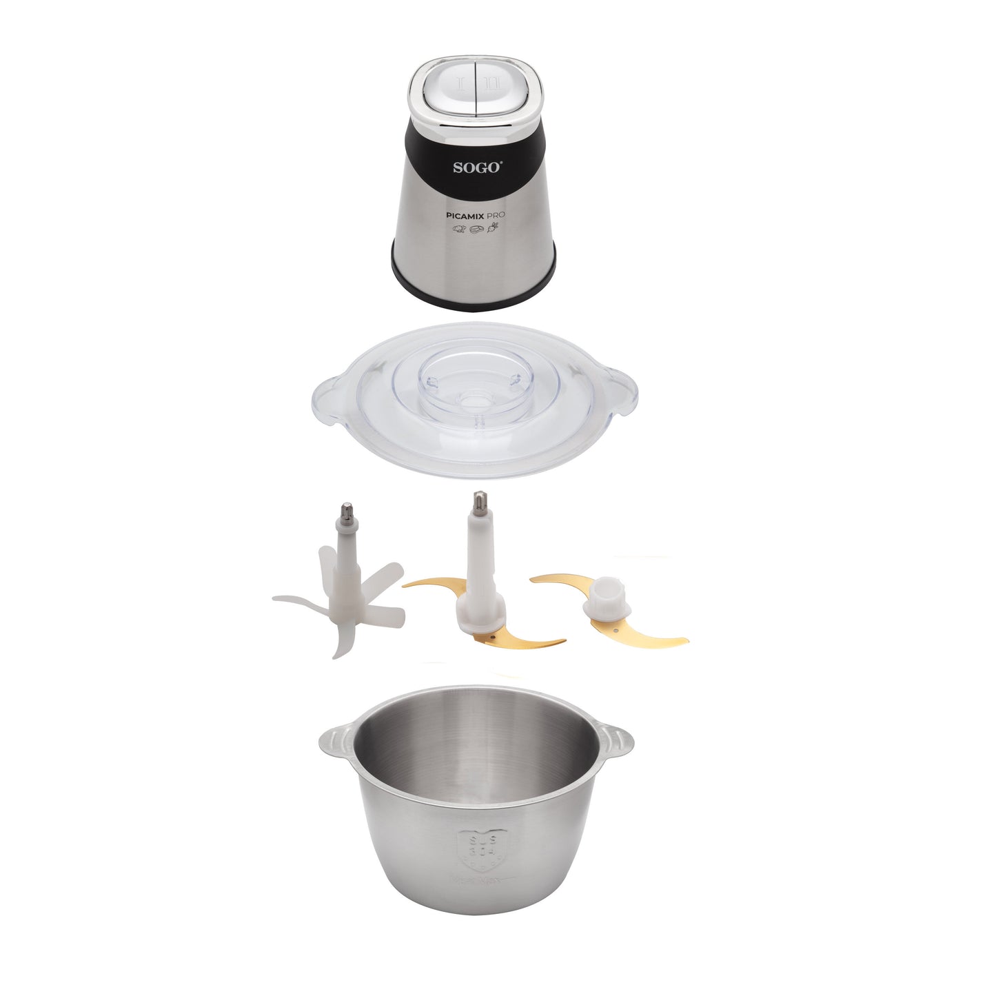 Picadora Sogo Inox PICSS5262 | 1.8L, 500W, 2 Velocidades