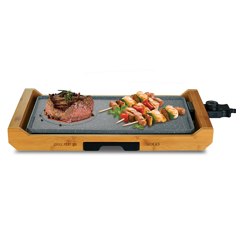 Grelhador Sogo BARSS1223 | 43x23cm, Antiaderente, 2200W