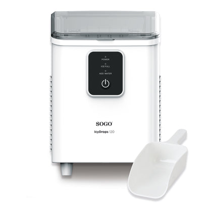 Máquina de Gelo Sogo MHISS12045 | 12kg/24h, Auto-limpeza, 1.8L