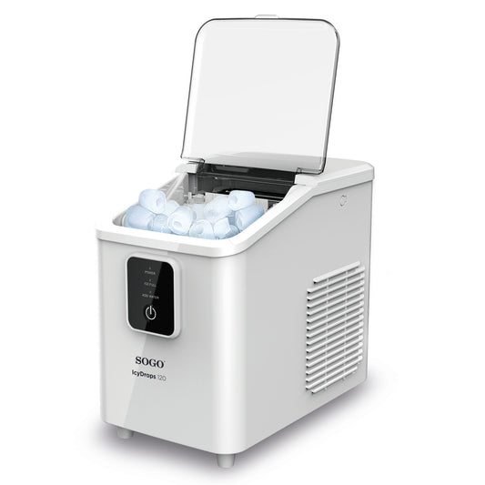 Máquina de Gelo Sogo MHISS12045 | 12kg/24h, Auto-limpeza, 1.8L