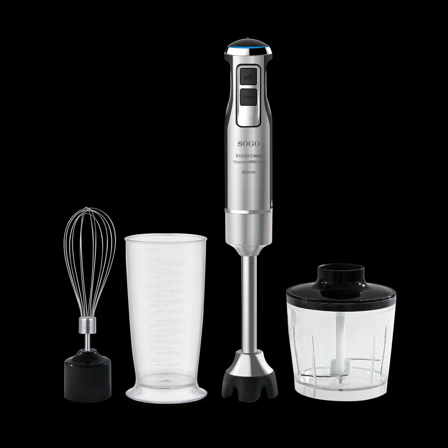 Varinha Mágica Sogo BATSS14495 | 1600W, Turbo, Aço Inox