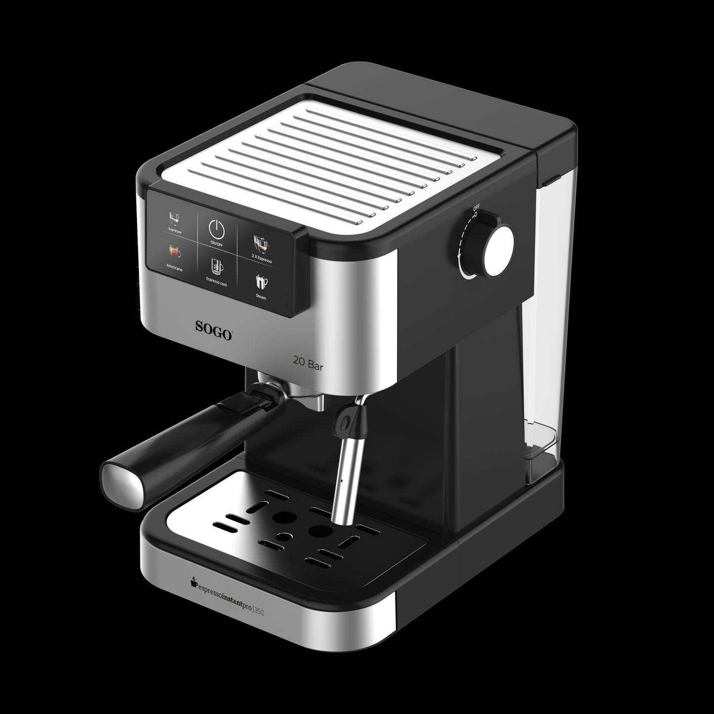 Máquina de Café Expresso Sogo CAFSS5668 | 20 bar, 1.5L, 1350W