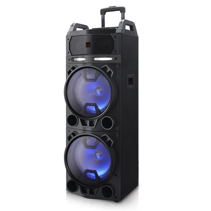 Coluna Trolley AIWA KBTUS900 | 100W RMS, Bluetooth 5.0, Karaoke