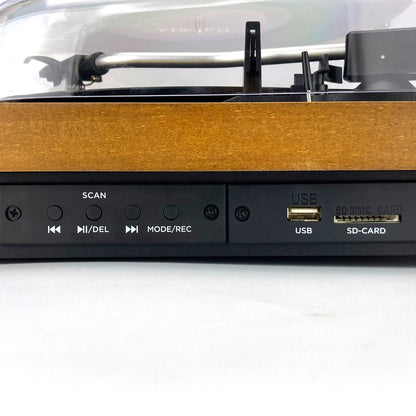 Giradiscos AIWA GBTUR120WDMKII | 3 Velocidades, Bluetooth, Rádio FM