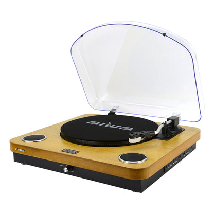 Giradiscos AIWA GBTUR120WDMKII | 3 Velocidades, Bluetooth, Rádio FM