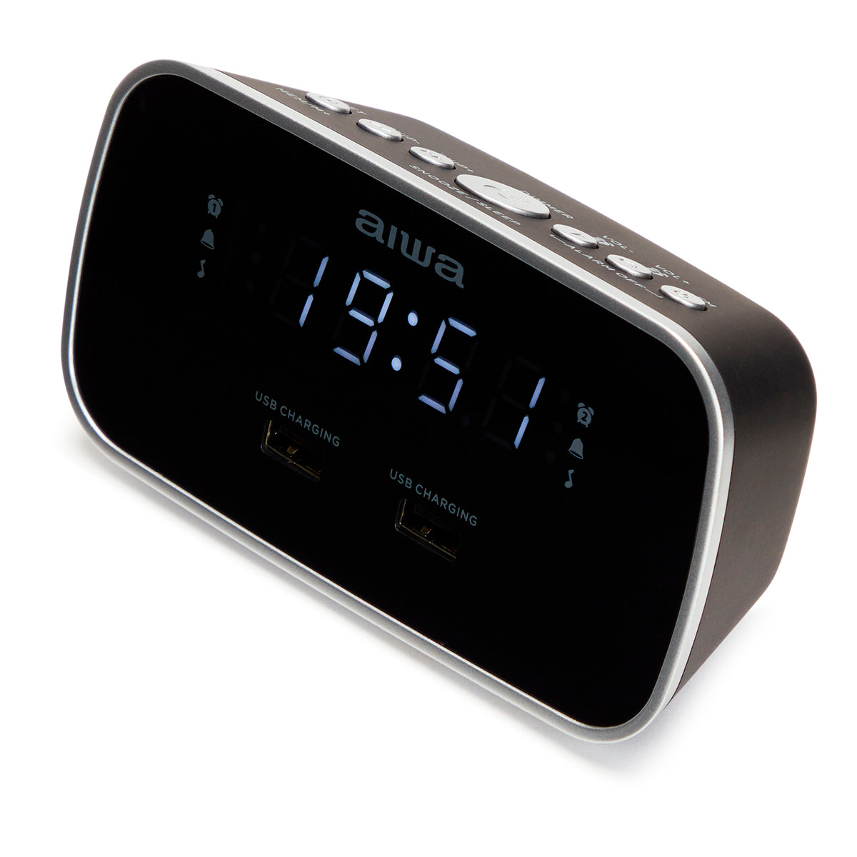 Rádio AIWA CRU19BK | USB, FM, Sleep