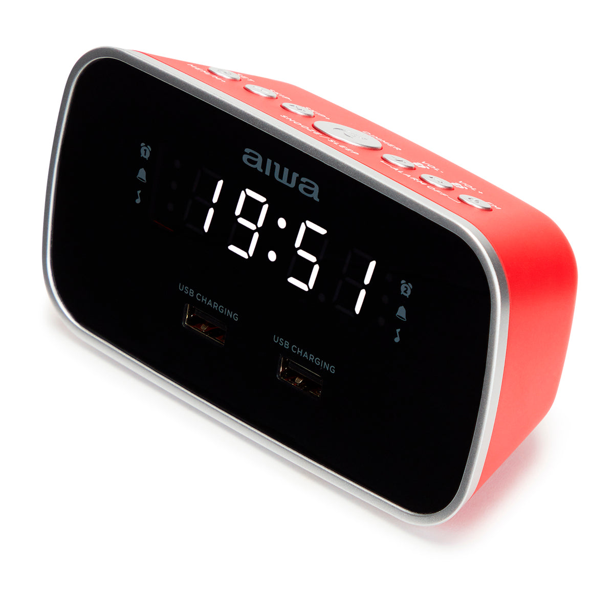 Rádio AIWA CRU19RD | USB, FM, Alarme duplo