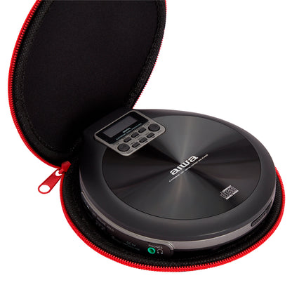 Leitor CD Portátil Aiwa PCD810BK | Anti-choque 120s, USB, Display LCD