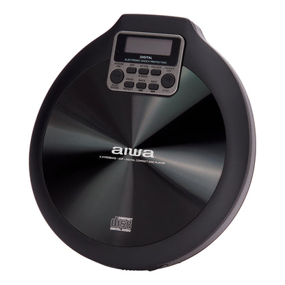 Leitor CD Portátil Aiwa PCD810BK | Anti-choque 120s, USB, Display LCD