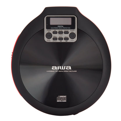 Leitor CD Portátil Aiwa PCD810BK | Anti-choque 120s, USB, Display LCD