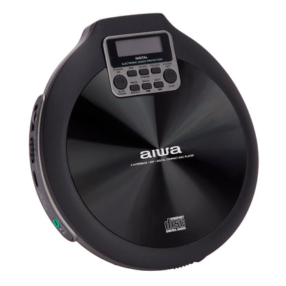 Leitor CD Portátil Aiwa PCD810BK | Anti-choque 120s, USB, Display LCD