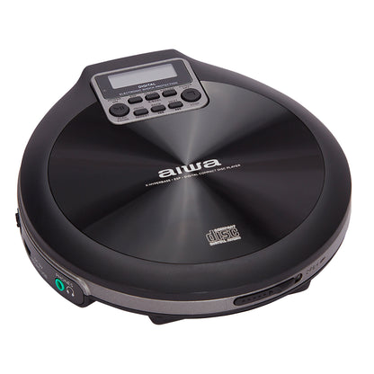 Leitor CD Portátil Aiwa PCD810BK | Anti-choque 120s, USB, Display LCD