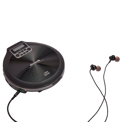 Leitor CD Portátil Aiwa PCD810BK | Anti-choque 120s, USB, Display LCD