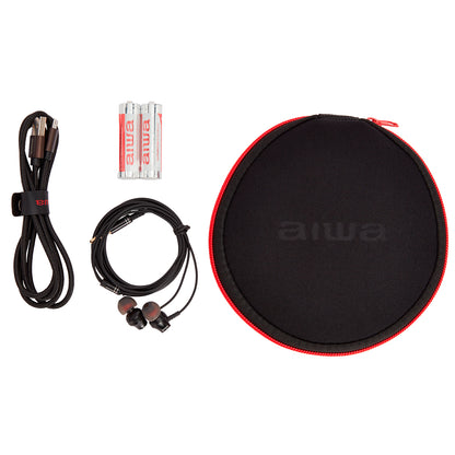 Leitor CD Portátil Aiwa PCD810BK | Anti-choque 120s, USB, Display LCD