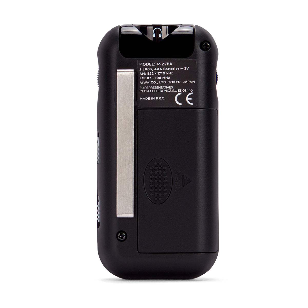 Rádio de Bolso AIWA R22BK | AM/FM, Auscultadores, Clip cinto