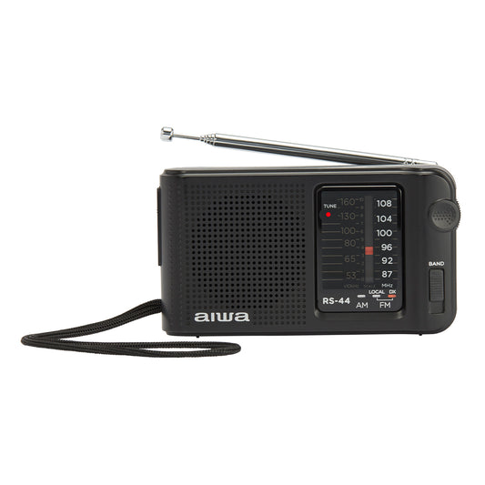 Rádio de Bolso Aiwa RS44 | AM/FM, Antena telescópica, Saída 3.5mm