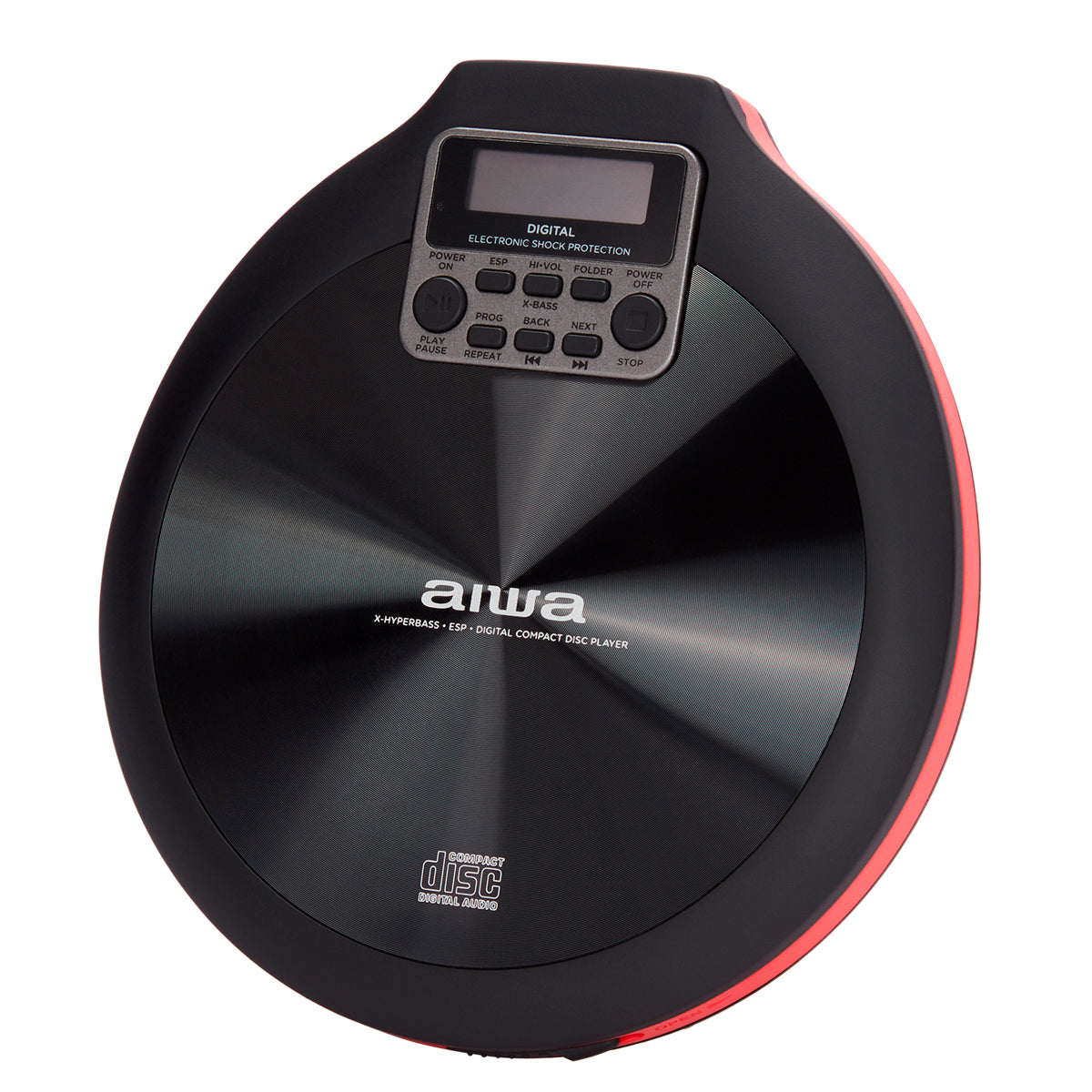 Leitor de CD AIWA PCD810RD | 20 Memórias, Anti Choque, Display LCD