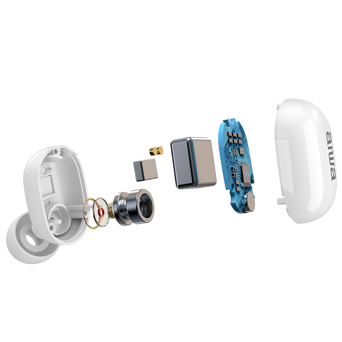 Auriculares In-Ear AIWA EBTW150WT | BT 5.0, 15h bateria, Micro duplo