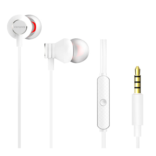 Auriculares AIWA ESTM50WT | 10mm, 20Hz-20kHz, 12g