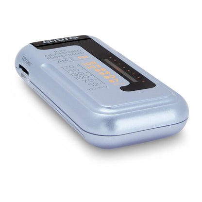 Rádio de Bolso Aiwa R22SL | AM/FM, Auscultadores, Pilhas AAA