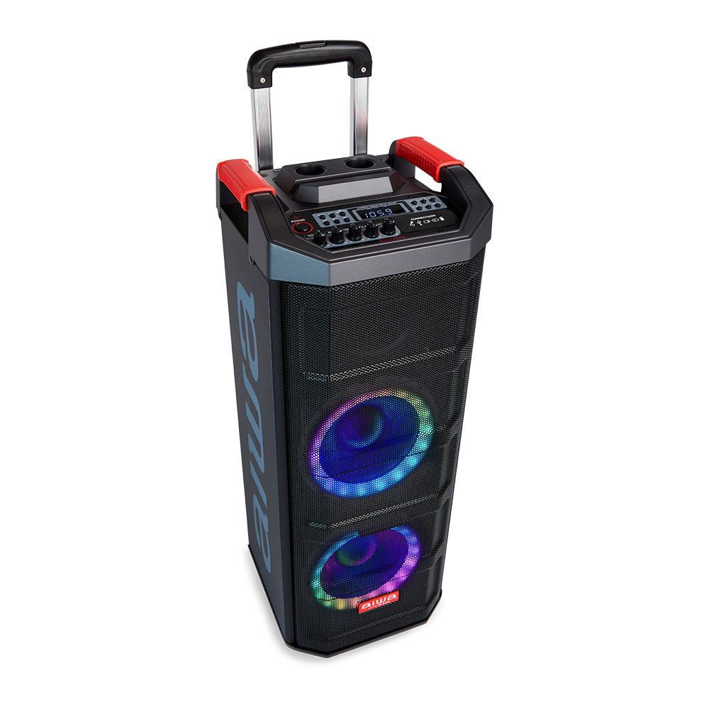 Coluna Trolley AIWA KBTUS608 | 80W RMS, Bluetooth 5.0, Karaoke