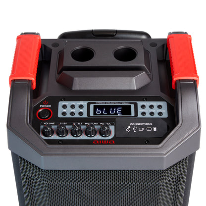 Coluna Trolley AIWA KBTUS608 | 80W RMS, Bluetooth 5.0, Karaoke
