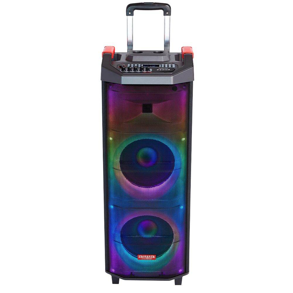 Coluna Trolley AIWA KBTUS710 | 90W RMS, Bluetooth 5.0, Karaoke