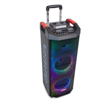Coluna Trolley AIWA KBTUS710 | 90W RMS, Bluetooth 5.0, Karaoke