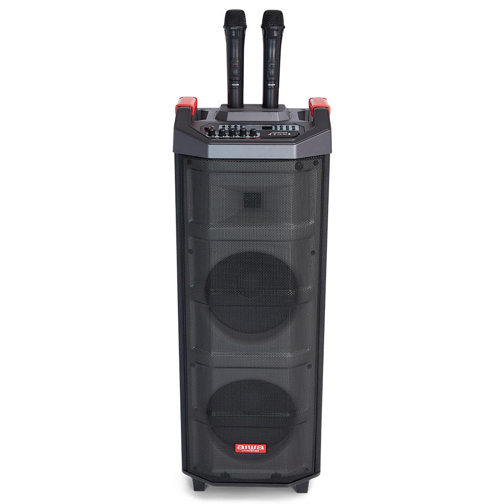 Coluna Trolley AIWA KBTUS710 | 90W RMS, Bluetooth 5.0, Karaoke