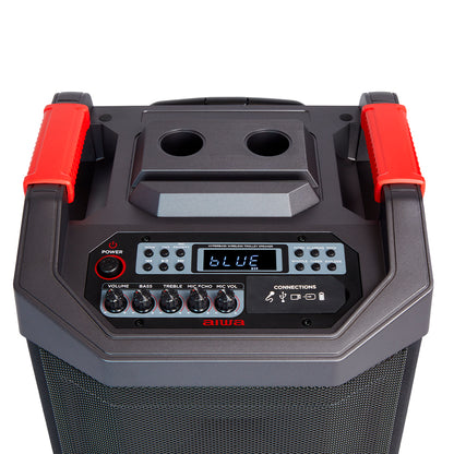 Coluna Trolley AIWA KBTUS710 | 90W RMS, Bluetooth 5.0, Karaoke