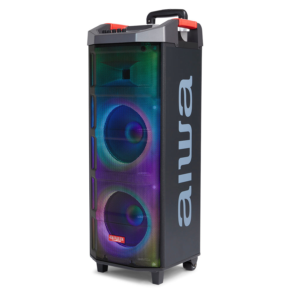 Coluna Trolley AIWA KBTUS710 | 90W RMS, Bluetooth 5.0, Karaoke
