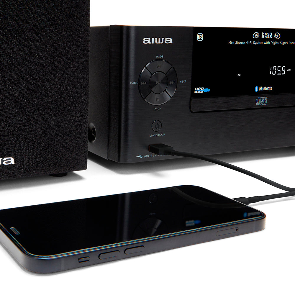 Micro Hi-fi AIWA MSBTU500 | Bluetooth 5.0, 50W RMS, CD