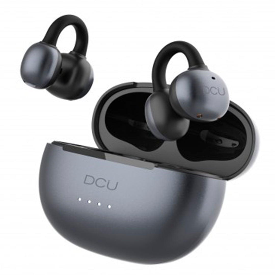 Auriculares DCU Airclip Bluetooth Preto | Open-Ear, 20h autonomia