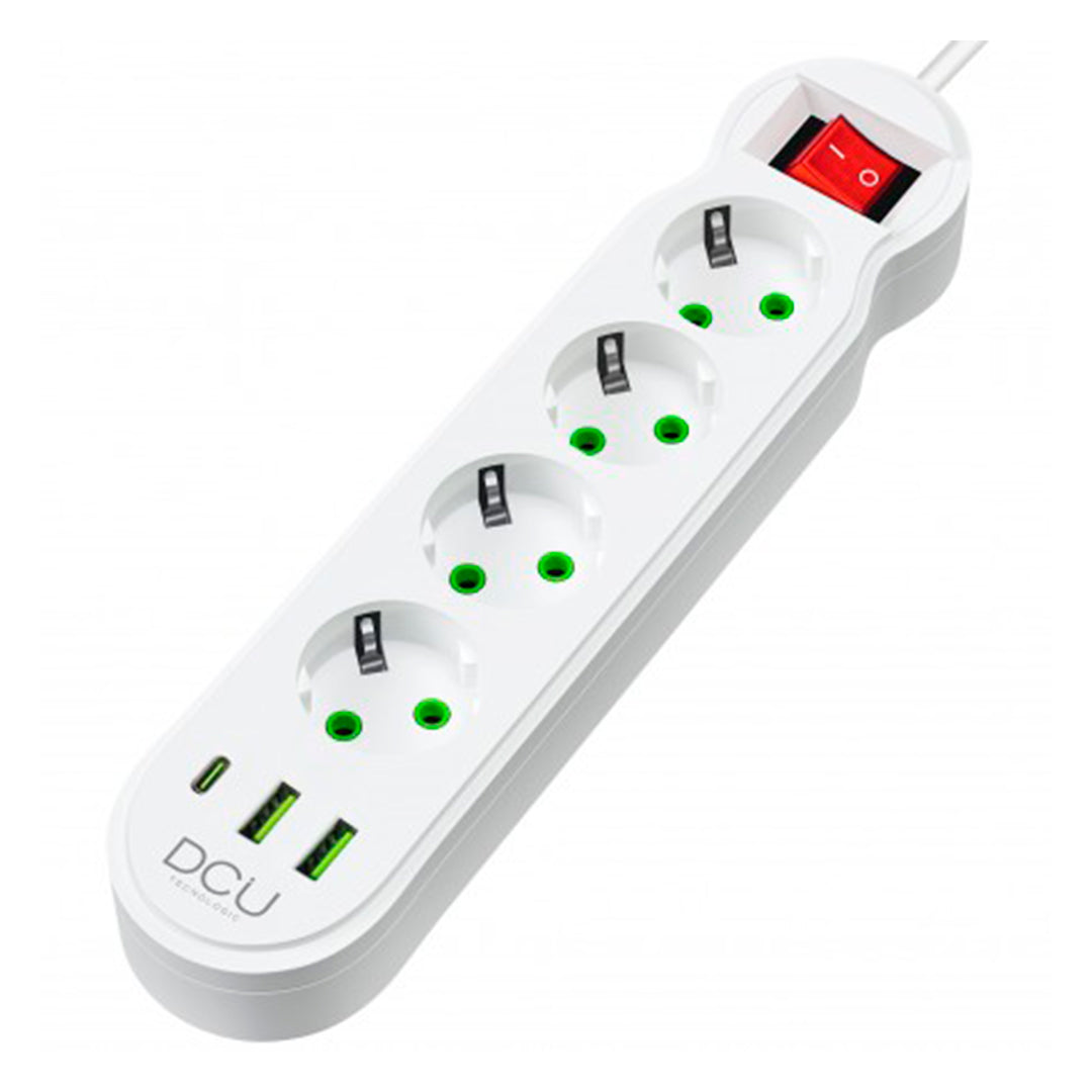 Extensão Elétrica DCU 37400104 | 2m, 4 tomadas, 3 USB